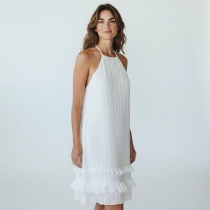 Lumier By Bariano White Halter Dress
